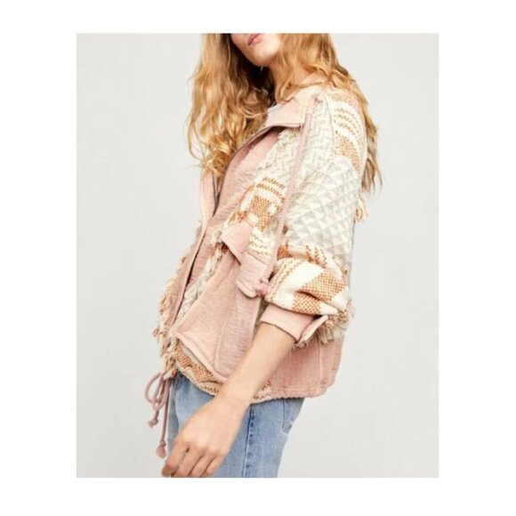 Free People Jackets & Blazers - Free People Everything Nice Jacket in Sugar Rose Combo